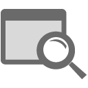 Magnifying glass with computer screen